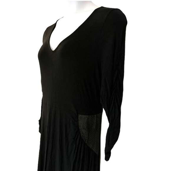 ⭐️Michel Studio T-Shirt Knit Asymmetric Office Party Date Night Out Black Dress - Picture 9 of 16